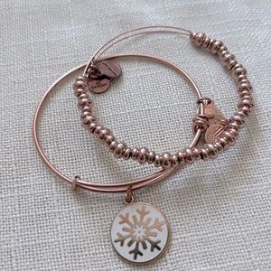 EUC SNOWFLAKE ALEX AND ANI 2 PC SET Bracelets